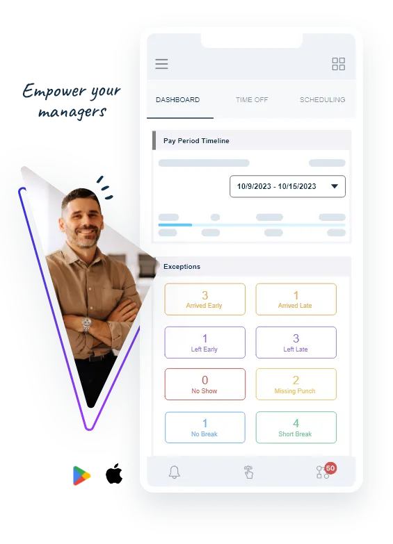 Real-time alerts and notifications in the mobile app